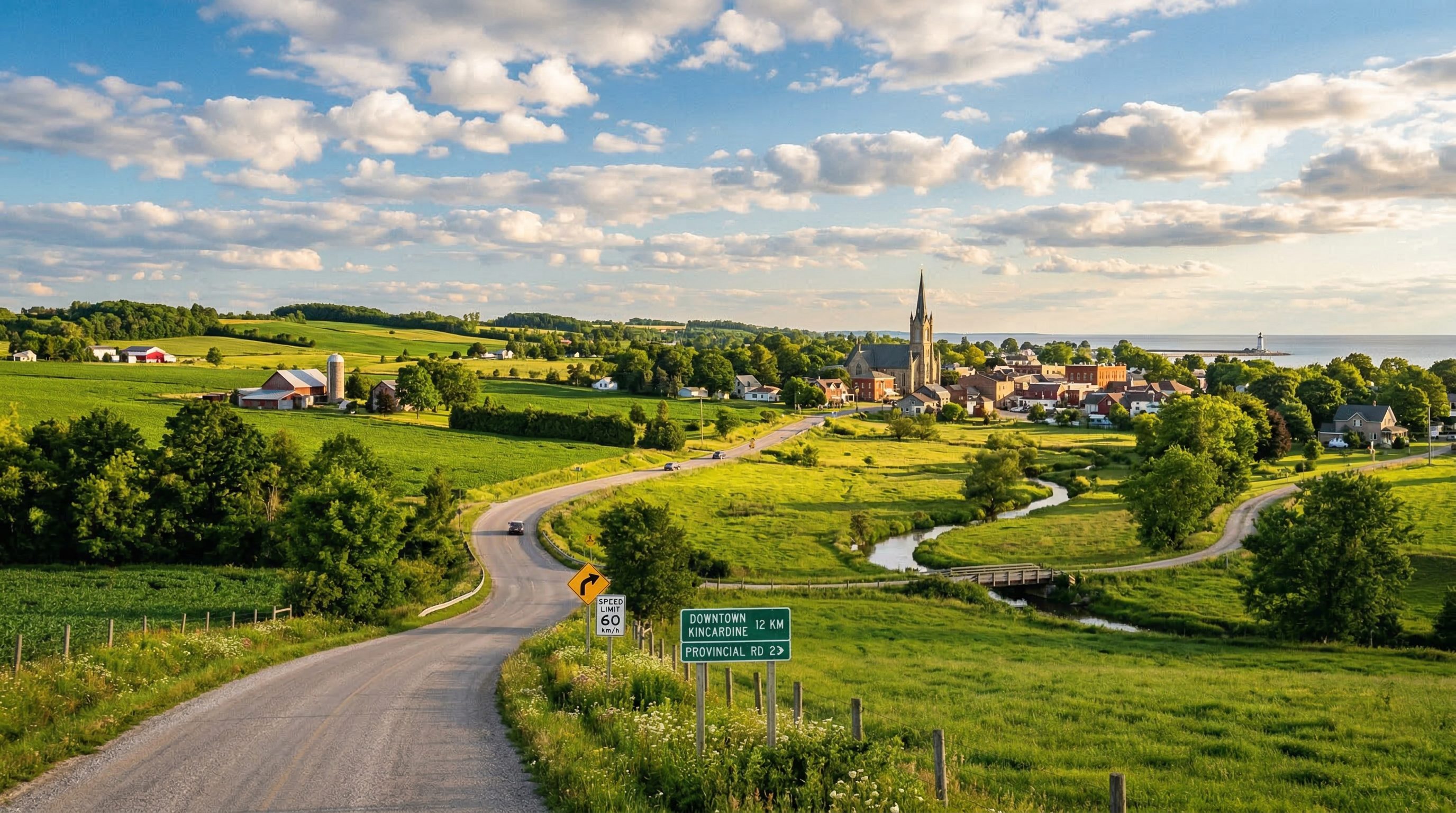 Scenic view of Greenfield County countryside